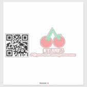 QR Code Cherries Firmenname Auto Decal Aufkleber (Blatt)