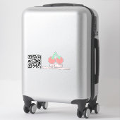 QR Code Cherries Firmenname Auto Decal Aufkleber (Koffer)