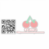 QR Code Cherries Firmenname Auto Decal Aufkleber (Vorderseite)
