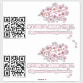 QR Code Cherry Blossom Firmenname Auto Decal Aufkleber (Blatt)