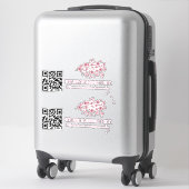 QR Code Cherry Blossom Firmenname Auto Decal Aufkleber (Koffer)
