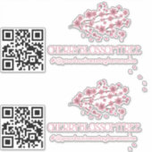 QR Code Cherry Blossom Firmenname Auto Decal Aufkleber (Vorderseite)