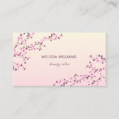 QR Code | Cherry Blossom Pink Visitenkarte (Vorderseite)