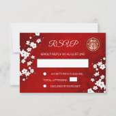 QR-Code | Cherry Blossom Red UAWG Chinese Wedding Einladung (Vorderseite)