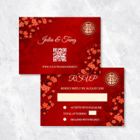 QR-Code | Cherry Blossom Red UAWG Chinese Wedding