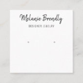 QR Code Chic Schwarz-weiße Schmuckkollektion Quadratische Visitenkarte (Vorderseite)