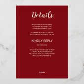 Qr-Code | Chinesische Hochzeit von Wasserfarben Folieneinladung (Rückseite)