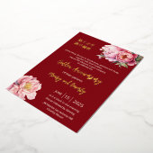 Qr-Code | Chinesische Hochzeit von Wasserfarben Folieneinladung (Gedreht)