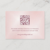 QR-Code | Chinesische Hochzeitsstimmung rosa Detai Begleitkarte (Rückseite)