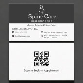 QR Code Chiropractor Office Spine Logo Visitenkarte