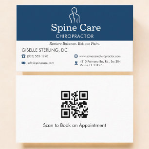 QR-Code Chiropraktiker-Praxis Visitenkarte