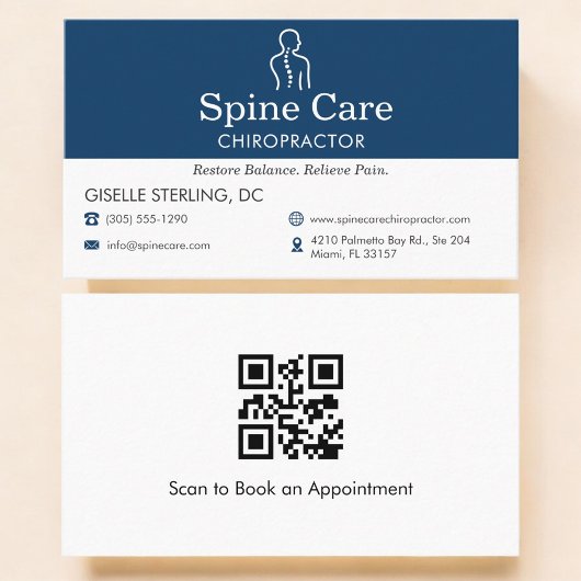 QR-Code Chiropraktiker-Praxis Visitenkarte