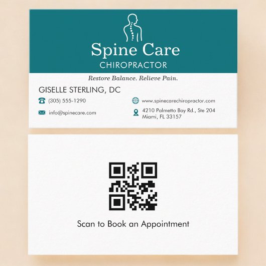 QR-Code Chiropraktiker Visitenkarte