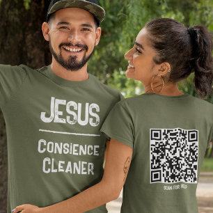 QR-Code Christ Jesus vergibt Gewissen Rein T-Shirt