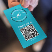 QR Code Circle Logo Business Card Visitenkarte