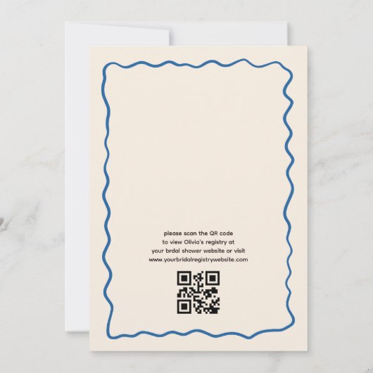 QR-Code Citrus Main Squeeze Funky Brautparty Einladung (Rückseite)