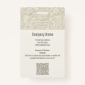 QR-Code Classic für kundenspezifisches Foto Ausweis (Rückseite)