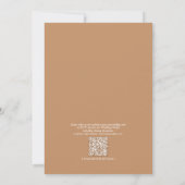 QR Code Classic Terracotta Script Monogram Wedding Einladung (Rückseite)