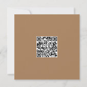 QR Code Clean monochrome Moderne Anzeige Karte (Rückseite)