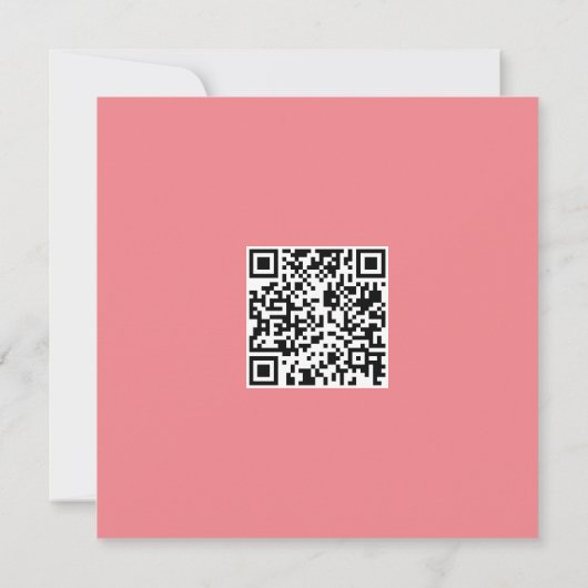 QR Code Clean monochrome Moderne, klassische Bildq Karte (Rückseite)