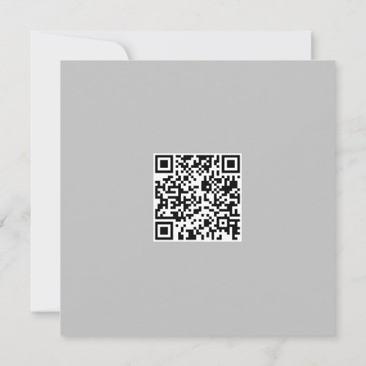 QR Code Clean monochrome Moderne, klassische Bildq Karte (Rückseite)