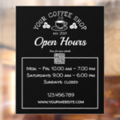 QR Code Coffeeshop Open-Std-Zeichen-Aufkleber Fensteraufkleber (Blatt 2)