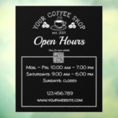 QR Code Coffeeshop Open-Std-Zeichen-Aufkleber Fensteraufkleber (Blatt 3)