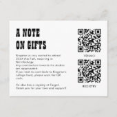 QR Code Collage Fund -cum-Thank You Grad Enclosure Begleitkarte (Vorderseite)