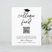 QR Code Collage Fund Graduation Party Sign (Stehend Vorderseite)