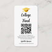 QR-Code College-Fonds Abschlussfeier Absolvent Begleitkarte (Vorderseite)