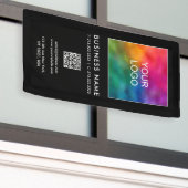 QR Code Company Business Logo-Vorlage Einfach Banner (Äußeres Gebäude)