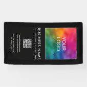 QR Code Company Business Logo-Vorlage Einfach Banner (Horizontal)