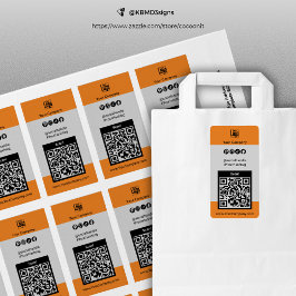 QR Code Company Logo Social Media Label Adressaufkleber