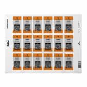 QR Code Company Logo Social Media Label Adressaufkleber (Vorne)