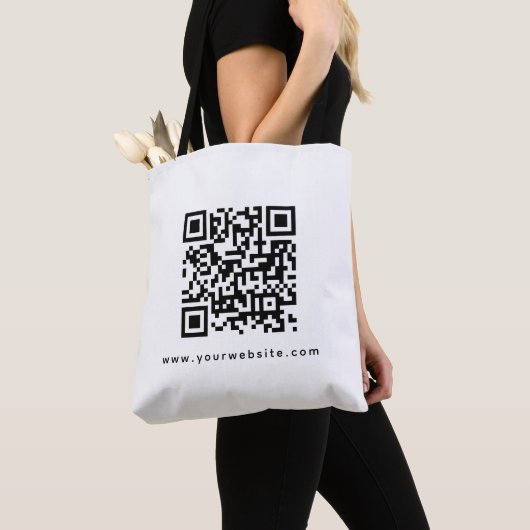 QR Code Company Logo Website Adresse Barcode Tasche (Von Nahem)