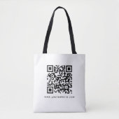 QR Code Company Logo Website Adresse Doppelseitig Tasche (Vorderseite)