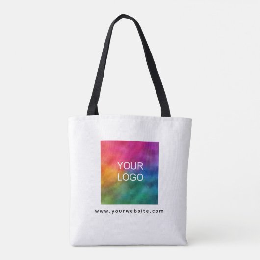 QR Code Company Logo Website Adresse Doppelseitig Tasche (Rückseite)