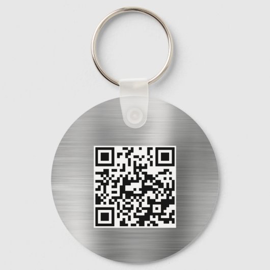 QR Code Company Silver Logo Werbung Schlüsselanhänger (Rückseite)