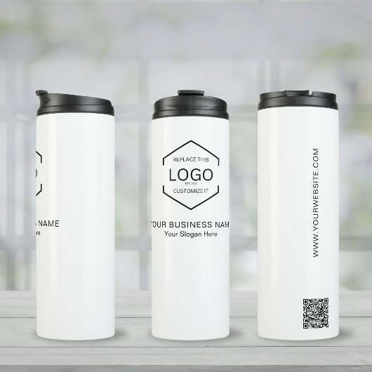 QR Code Company Werbeaktion für Ihr Logo hier Thermosbecher