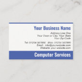 QR Code Computer Services Business Card Visitenkarte (Vorderseite)