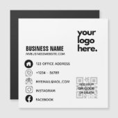 QR Code Corporate Business Card Design Logo Magnetkarte (Vorne/Hinten)