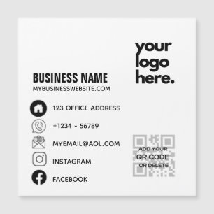 QR Code Corporate Business Card Design Logo Magnetkarte
