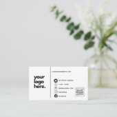QR Code Corporate Business Card Design Logo Visitenkarte (Stehend Vorderseite)