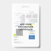 QR Code Covid Vaccine Pass Navy Blue ID Ausweis (Rückseite)