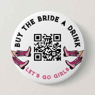 QR Code Cowgirl Kaufen Sie die Braut ein Drink Bac Button