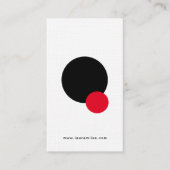 QR Code Creative Contemporary Black Red Circle Visitenkarte (Vorderseite)