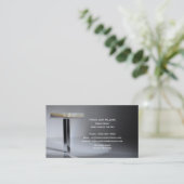 Qr Code Cross Elegant Clergy Business Card Visitenkarte (Stehend Vorderseite)