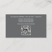 Qr Code Cross Elegant Clergy Business Card Visitenkarte (Rückseite)