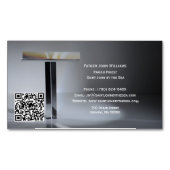 QR Code Cross Priest Business Card Magnet (Vorderseite)