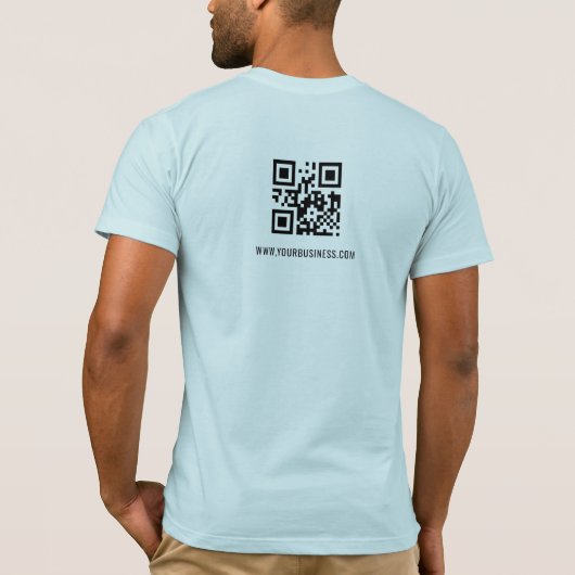 QR Code Custom and Promotional Business T-Shirt (Rückseite)